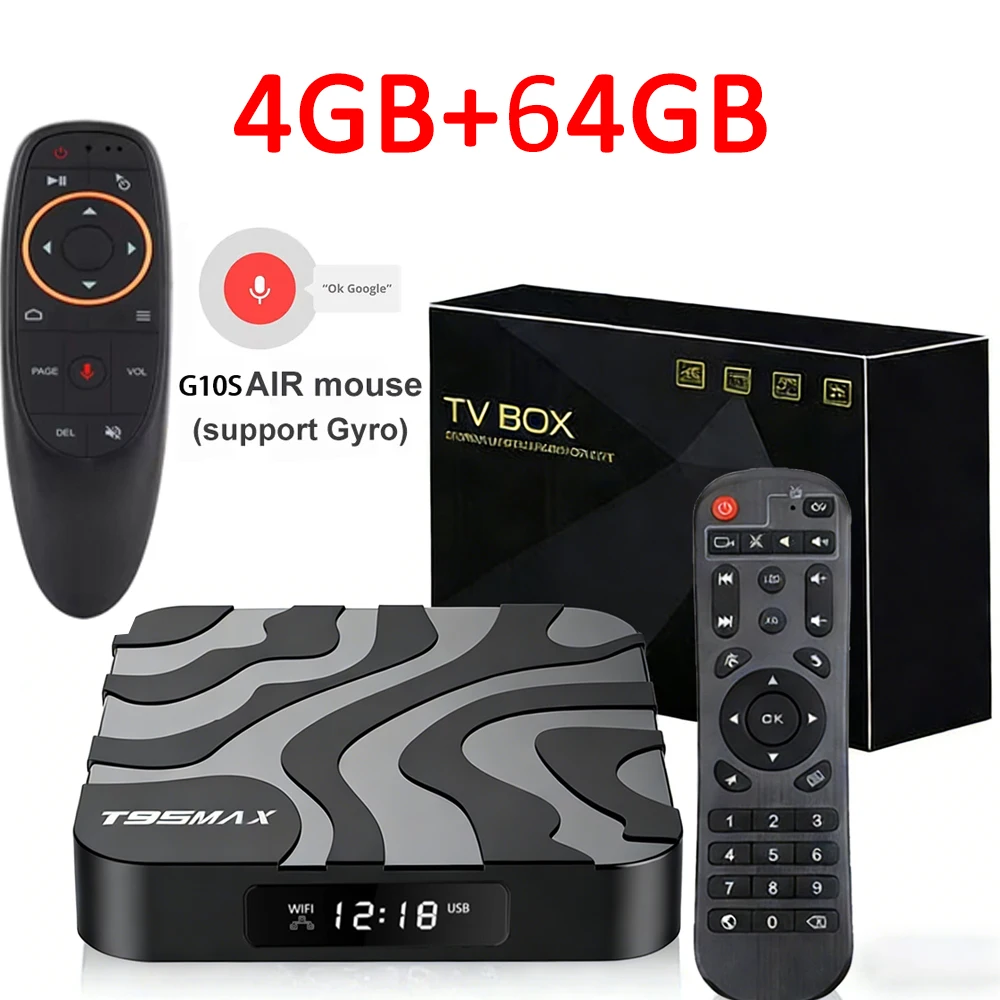 Android 16 T95Max Smart Home Theater TV Box Allwinner H618 Dual Wifi 8GB RAM 256GB ROM BT5.4 Netflix Google 4K 8K HD Set Top Box