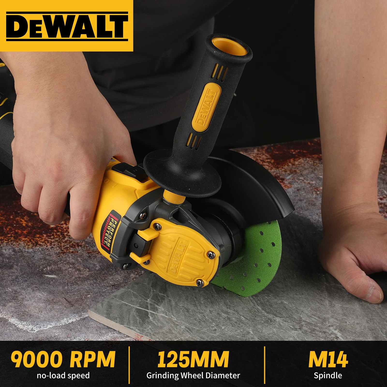 DEWALT-DCG409 angle grinder, 2 - đánh giá và giá Brushless Angle Grinder Battery Powered