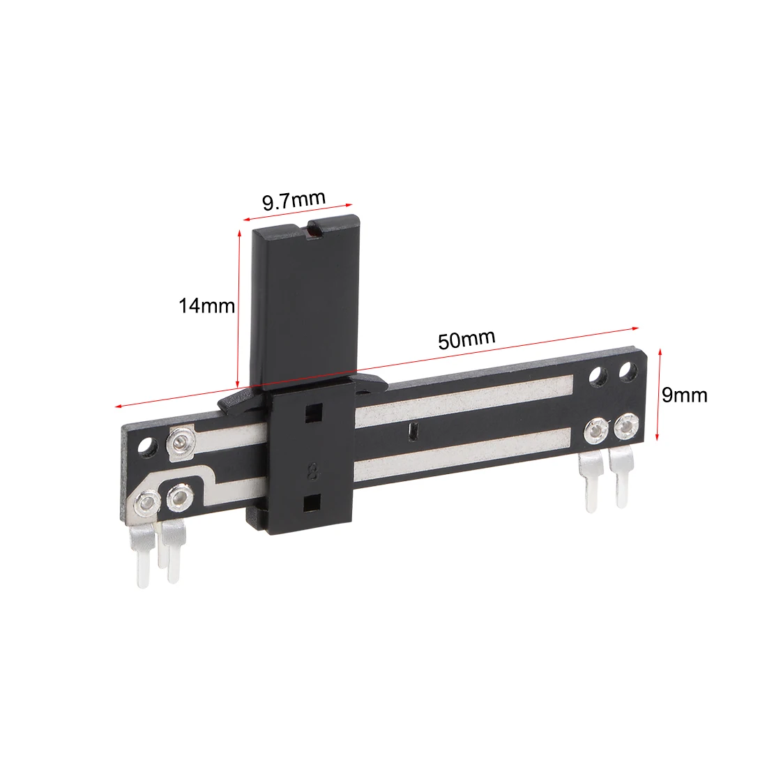 1/5Pcs Fader Variable Resistors Mixer Straight Slide Potentiometer B100K Ohm Linear Double Potentiometers for Dimming Tuning
