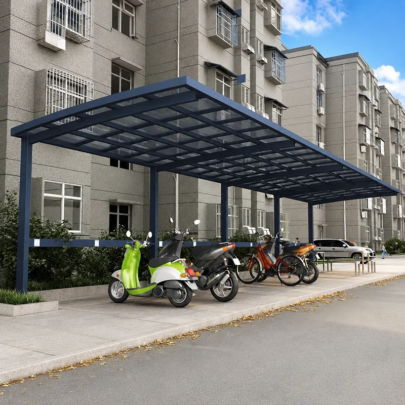 Aluminum Alloy Carport Outdoor Parking Shade Canopy Community Garage Shelter EV Charging Station Bicycle Storage Roof Kit