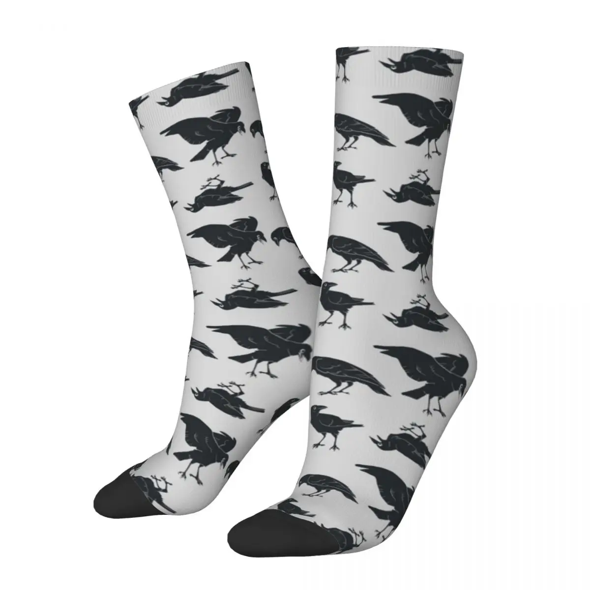 Murder Of Crows 3D Printing Socks for Men Women Fashion Funny Socks for Children DIY Design Compression Socks