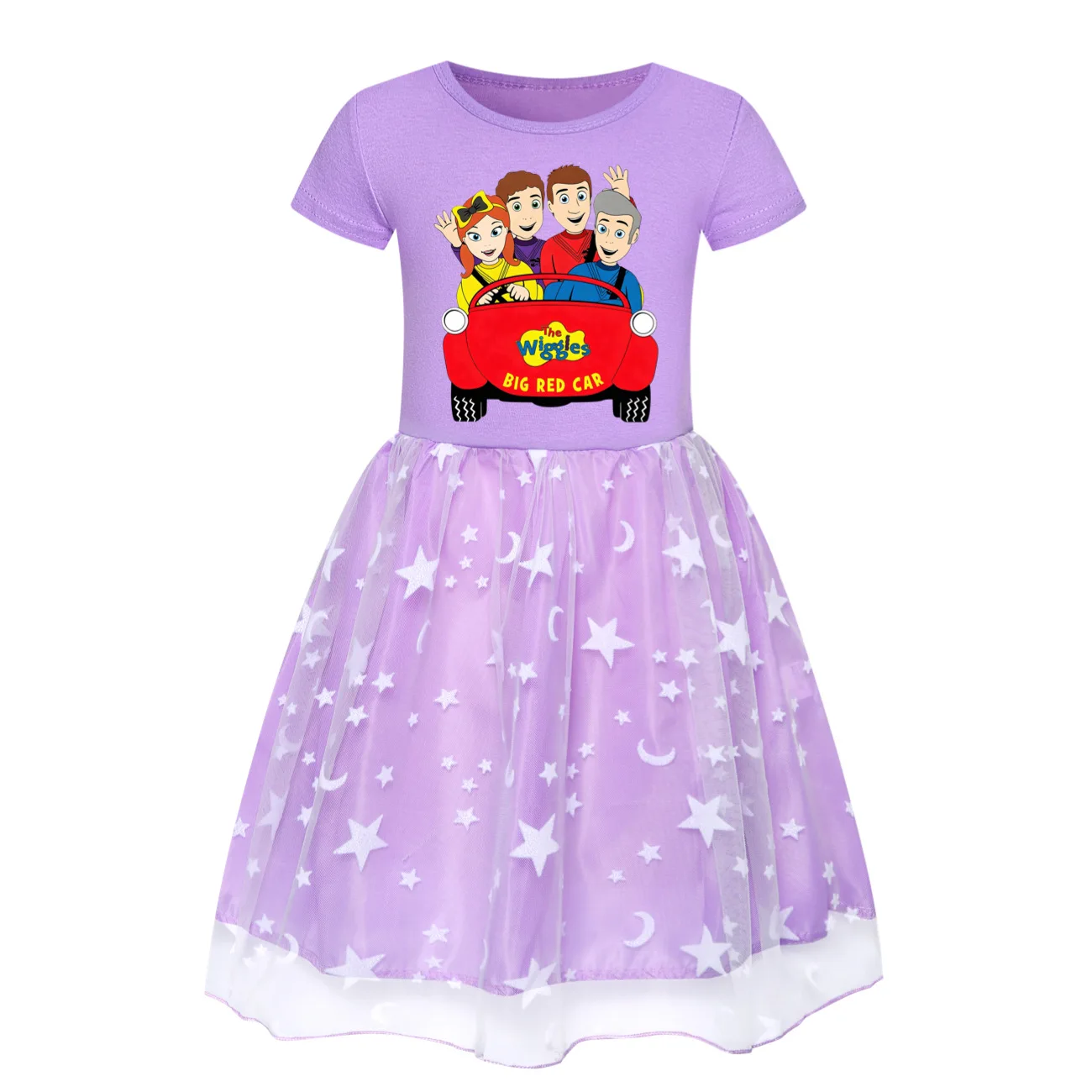 Australian The Wiggles Costume Kids Summer Casual Dresses Girls Short Sleeve Outfits Children Fancy Lace Tulle Princess Dress