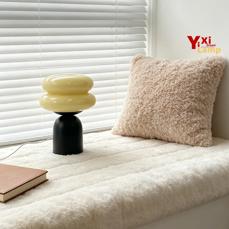 Murano Glass Cloud Stack Desk Lamp, Minimalist Modern Dimmable Lamp, Decor Light for Cafe, Side Table & Warm Reading Nook