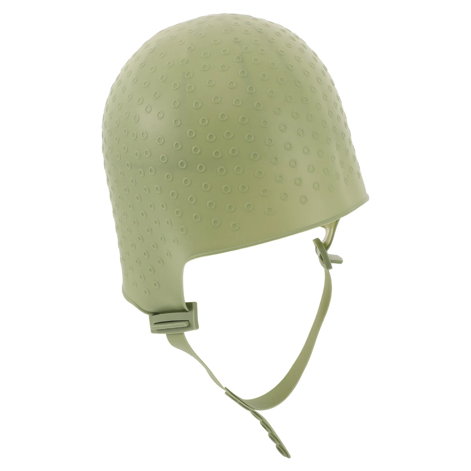 Silicone Hair Highlighting Cap Green Frosting Cap Adjustable Buckle Stable Anti-Slip Hook Hair Coloring Accessories Salon Use