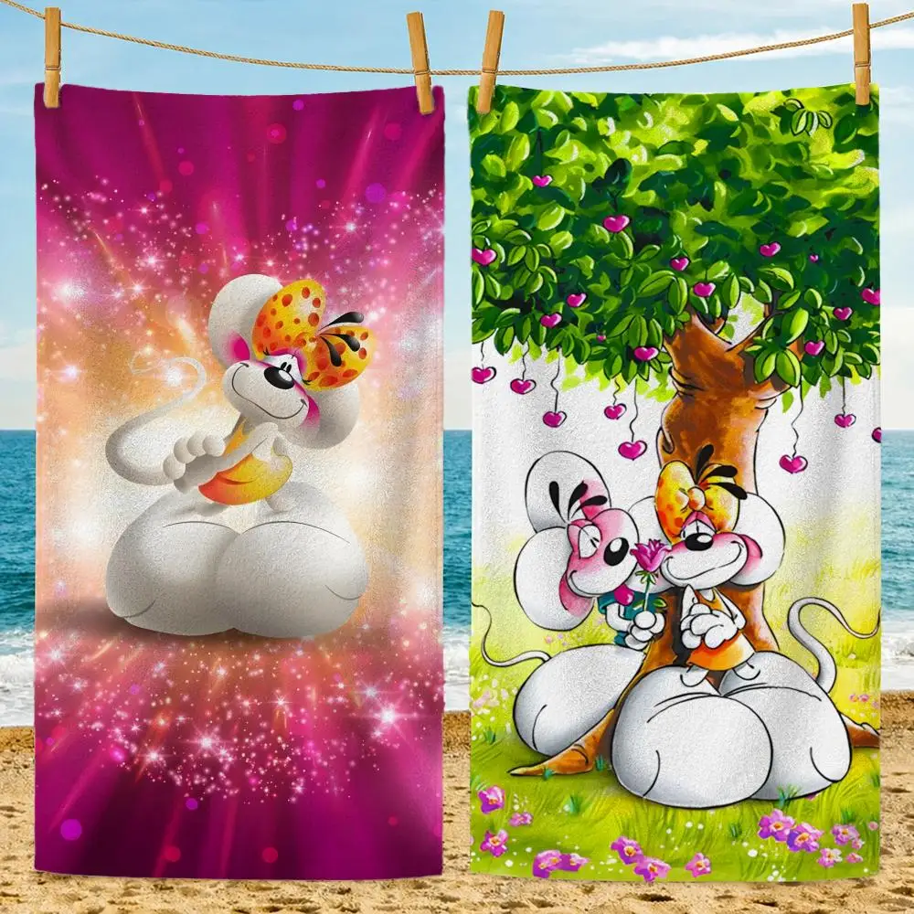 D-Diddl Mouse Towel Towel beach towel, quick drying absorbent bath towel for Swim,Gym,Camping,Outdoor hot