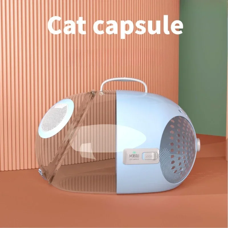 Cat Bag Large Capacity Pet Bag 2 in 1 Clear Breathable Backpack Space Capsule Cat Handbag Outdoor Pet Cats Dogs Travel Bag