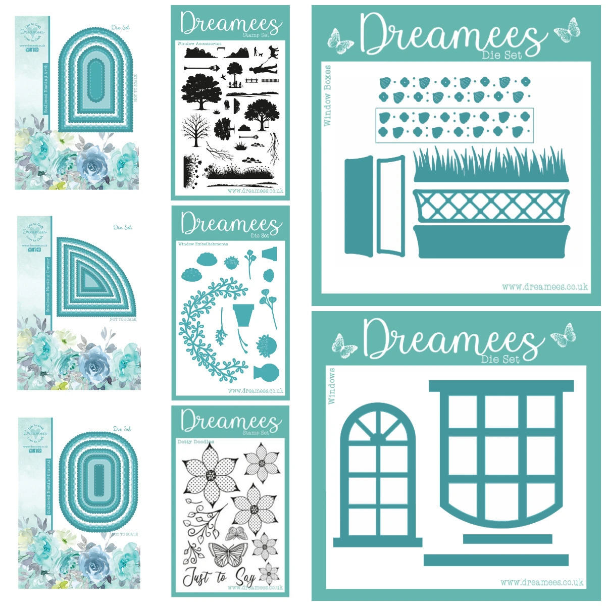 

Window Embellishments A6 Die Set Metal Cutting Dies Stamps for DIY Scrapbooking Album Stamp Make Paper Card Embossing New Die