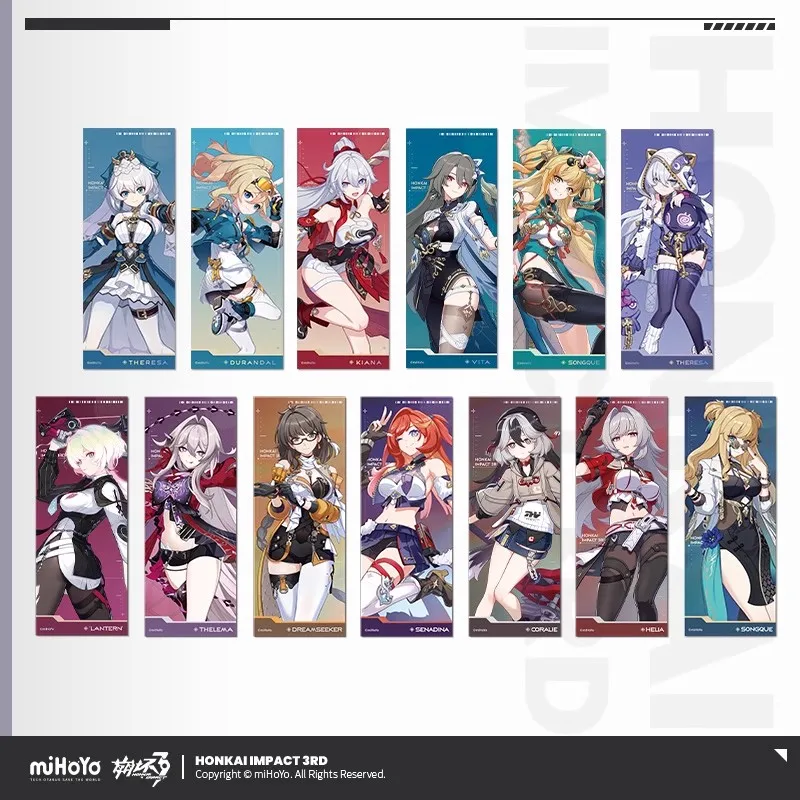

Официальный miHoYo Honkai Impact 3rd Volume Two Illustration Series Коллекционная карта для лазерных билетов Аниме Игровые аксессуары