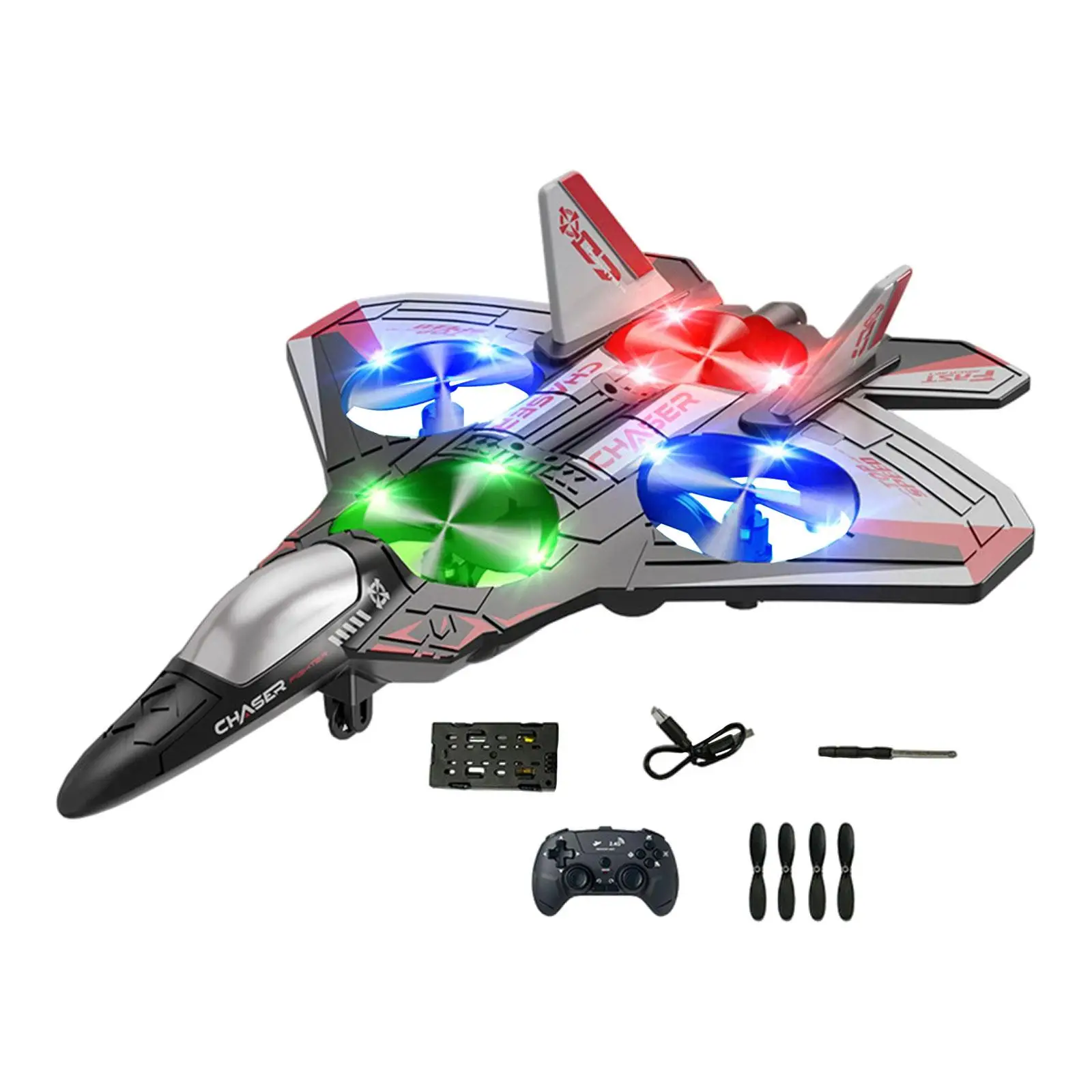 รีโมทคอนโทรลเครื่องบินรุ่นทนต่อการตกปรับความเร็วได้ 360 °   กลิ้งผาดโผน