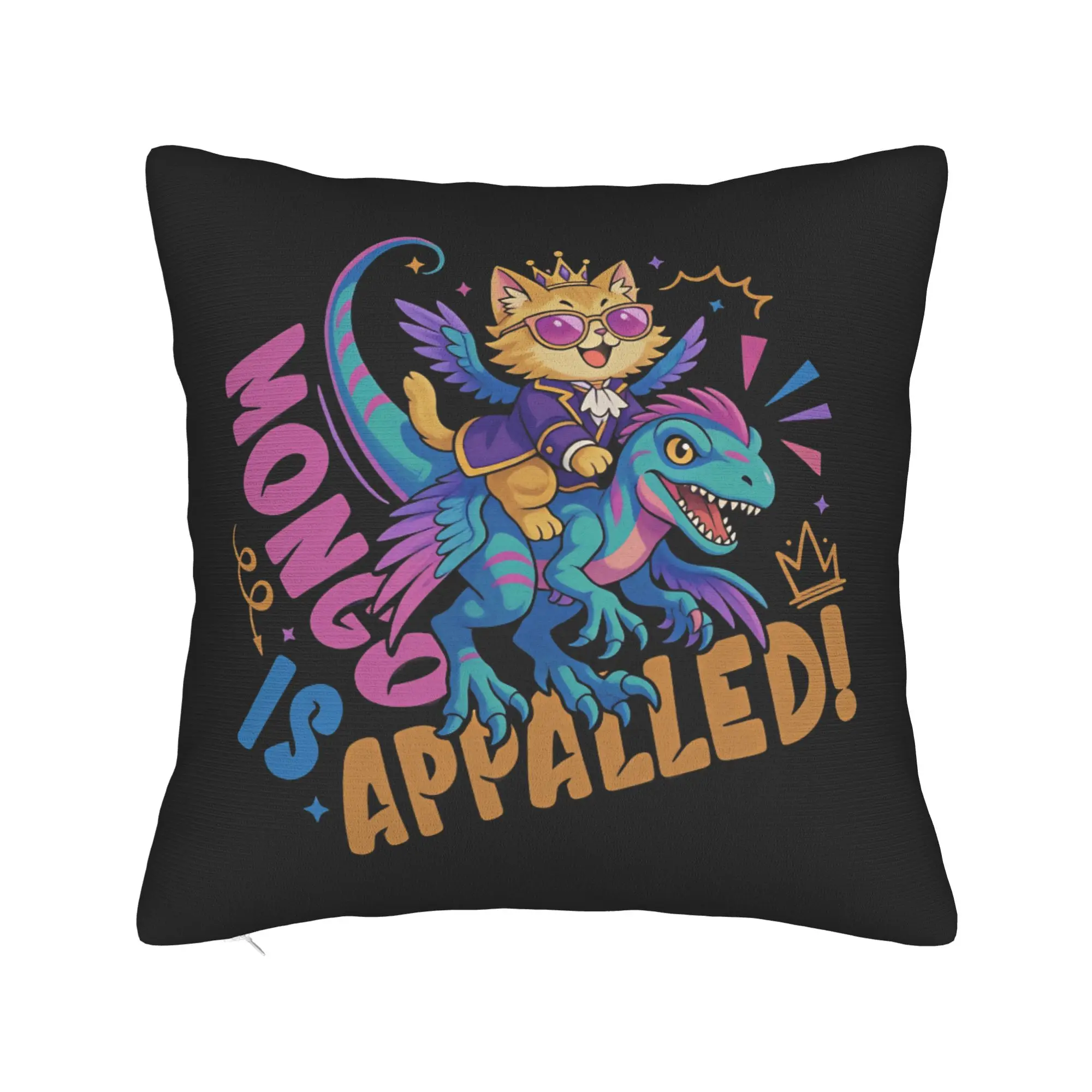 Princess Donut and Mongo Pillow Case Outrage Dungeon Crawler Carl Cute Funny Pillow Cover Square  Wedding Party Home Decor