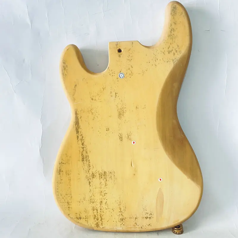 EB952  PB Bass Solid Alder Wood Unfinished Electric Bass Body Right Hand for Replace and DIY with Damages