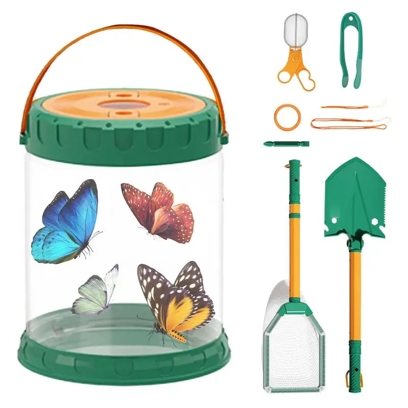 Retractable Critter Catcher Kids Butterfly Catcher Children's adventure camping surfing beach sets Children's outdoor toy gifts