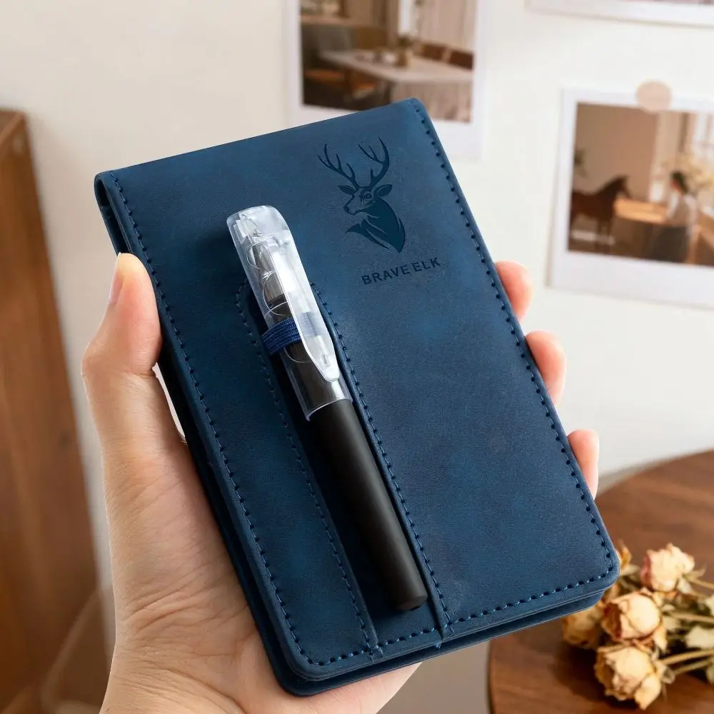 New A7 Pocket Notebook Leather Cover Portbale Planner Book H