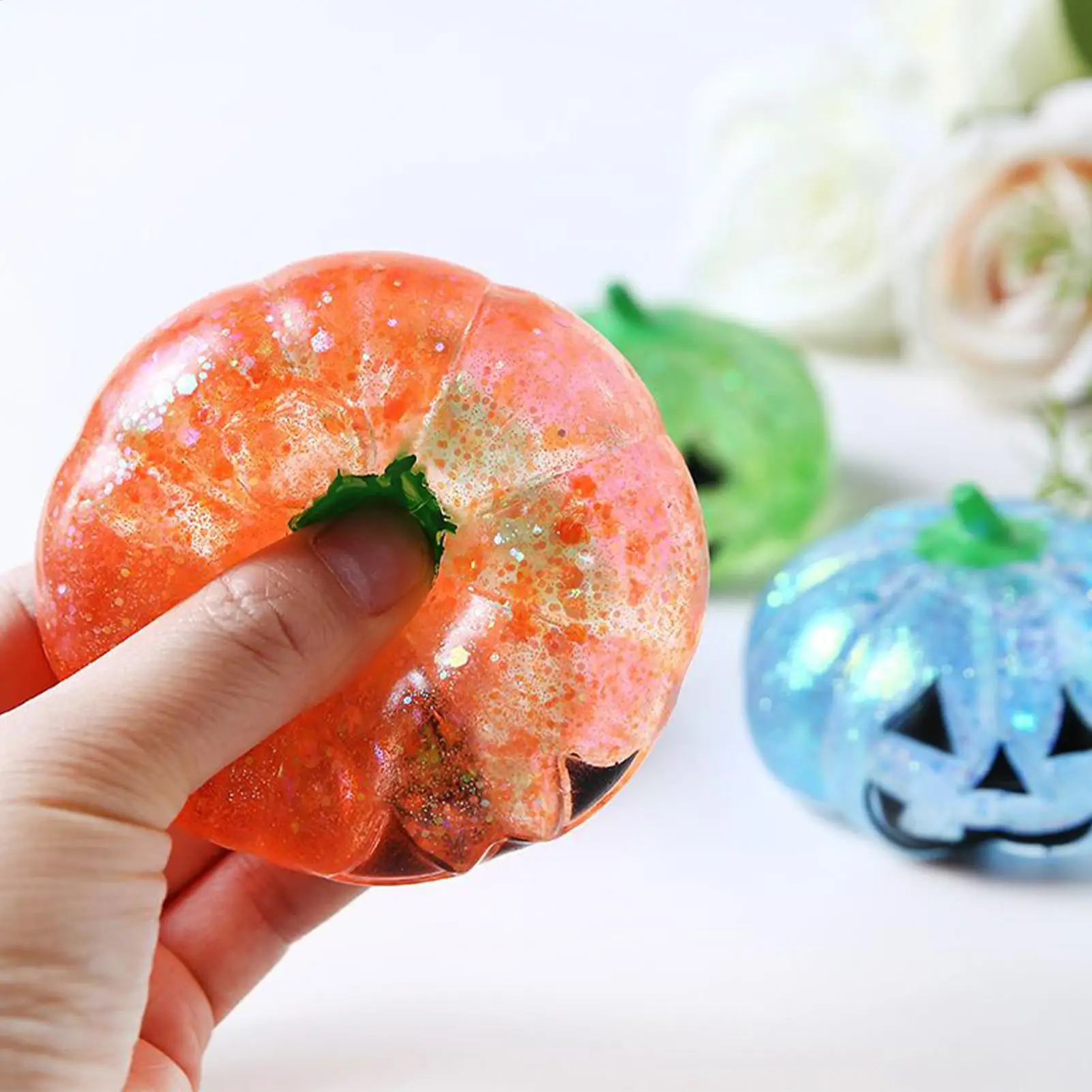 ハロウィン スクイーズ おもちゃ ハロウィン ストレス ボール カボチャのおもちゃ 伸縮性ボール パーティー バッグ フィラー 学校 イースター 誕生日 クリスマス用