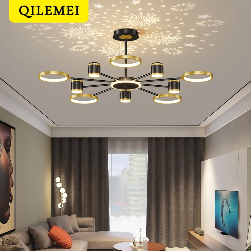 Modern Led Chandelier Light Simple LED Creative Personality Bedroom Boy  6 10 heads indoor lighting AC85-260V New Arrivals