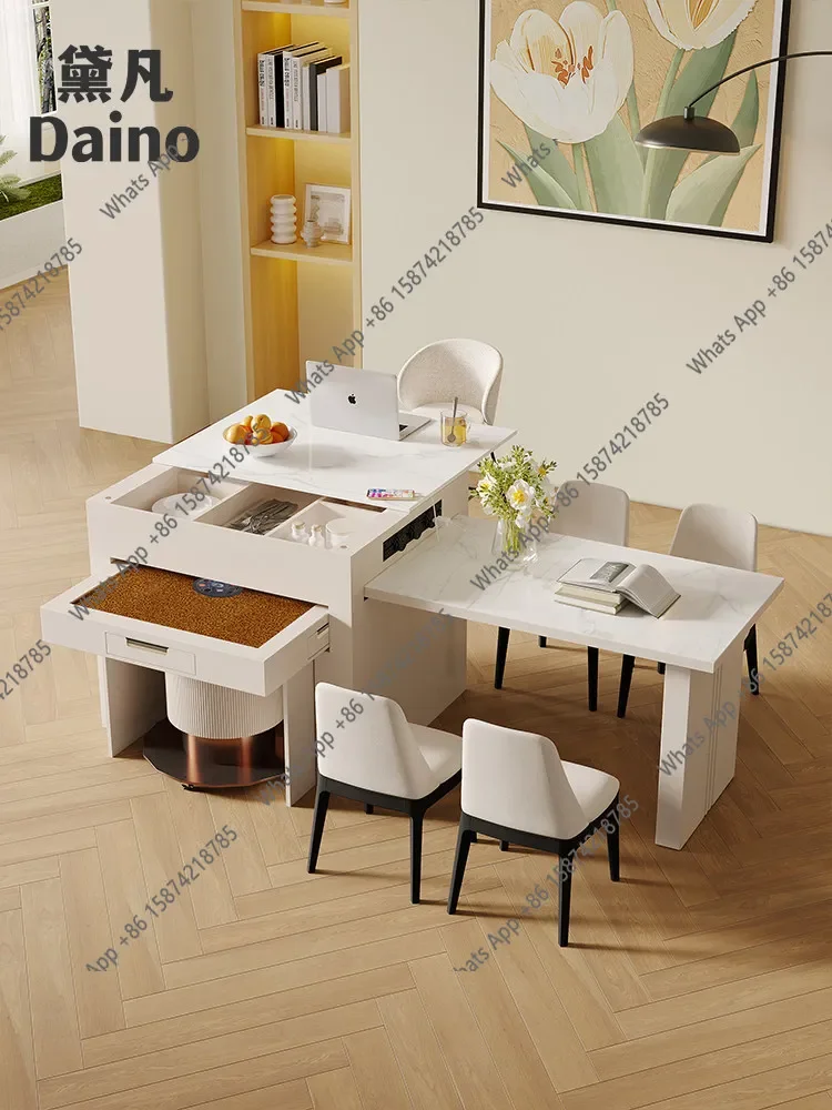 H Mahjong Table Automatic Household Island Table Integrated Retractable Multi-functional Mahjong Machine Hidden Silent