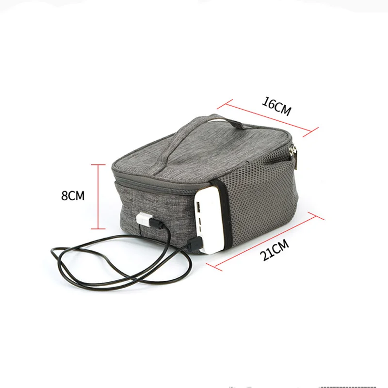 Universal USB Electric Heating Bag Outdoor Picnic Camping Lunch Box Food Warmer Container Packet Heater 12V Heated Thermal Bag