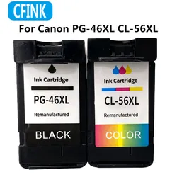 PG46XL CL56XL cartucho de tinta compatibles Canon PG-46XL CL-56XL For Canon E3140 E404 E414 E464 E474 E484 Printer