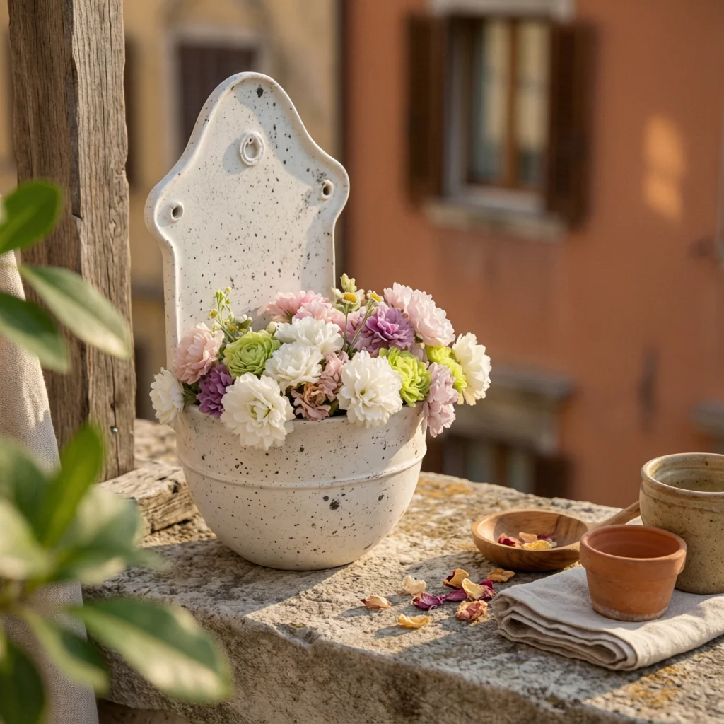 

Metal Wall Planter European Design Vintage Wall Planter Metal Flower Holder Sturdy Garden Decor Easy to Install for Patio