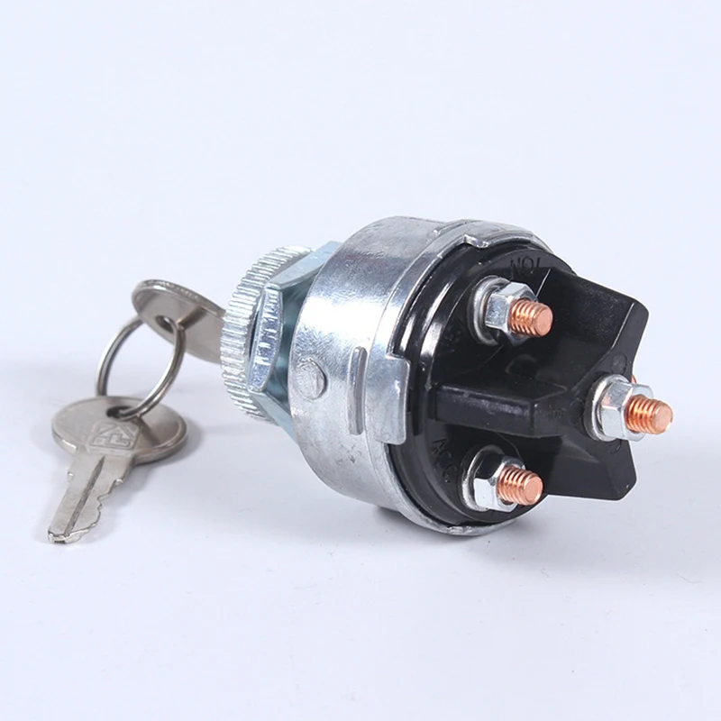 Universal Ignition Key Starter ON /OFF Switch with 2 Keys 3 Position for Car Tractor Trailer Truck