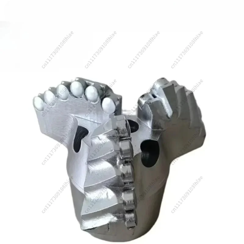3-Wing Concave PDC Non-Coring Drill Bit, Hard Alloy Rock Soil Drilling Scraper Bit For Water Well And Geological Exploration