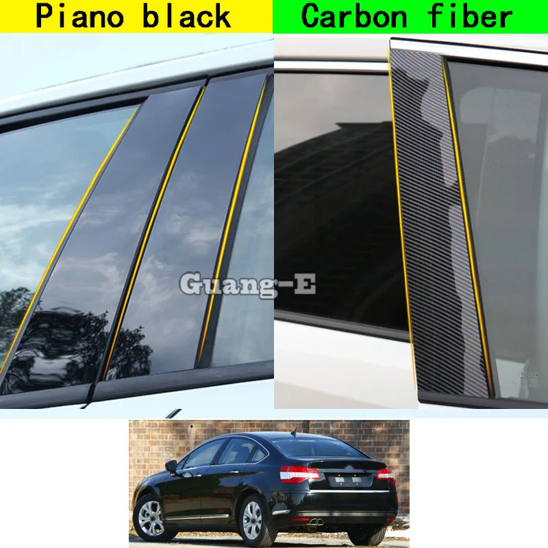 For Citroen C5 2010 2011 2012 2013 2014 2015 2016-2019 Car PC Material Pillar Post Cover Door Trim Window Molding Sticker Parts