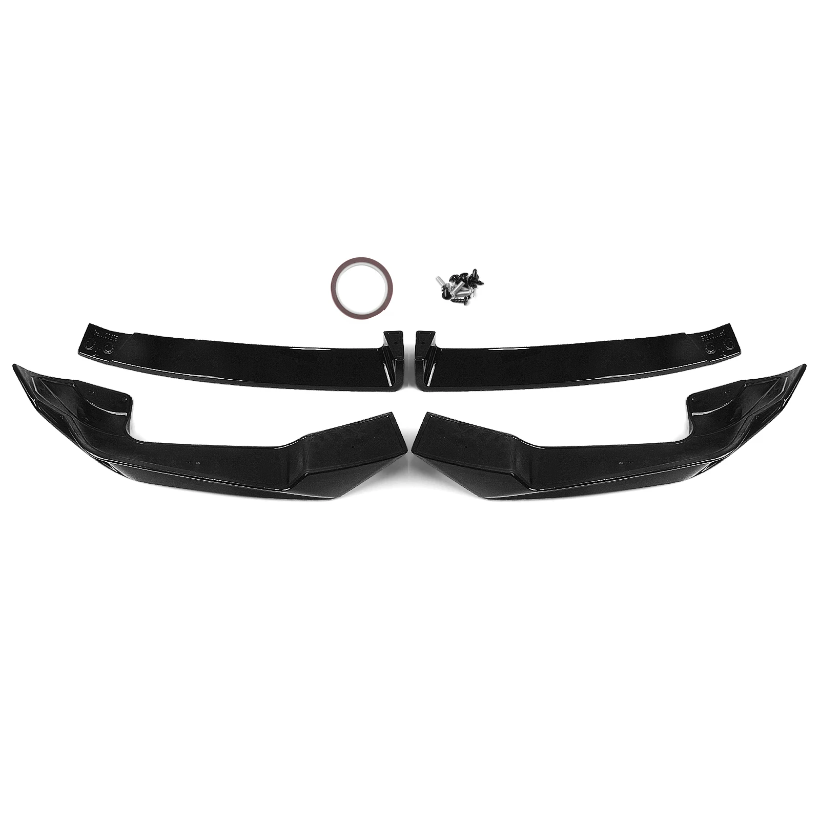 For BMW G06 LCI X6 06,2023-2024 Front Bumper Spoiler Lip Glossy Black/Carbon Fiber Look Lower Splitter Protector Blade Body Kit