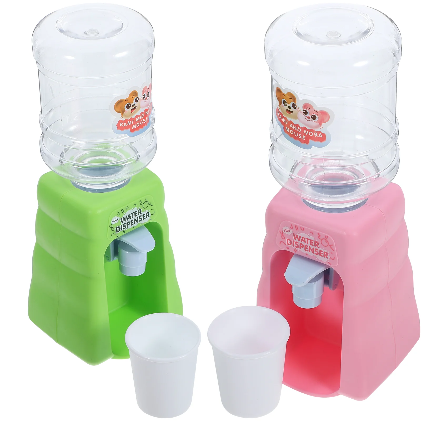 2 Pcs Water Dispenser Toy Desk Tub Accessories for Bathtub Mini Kids Dispensers Appliance