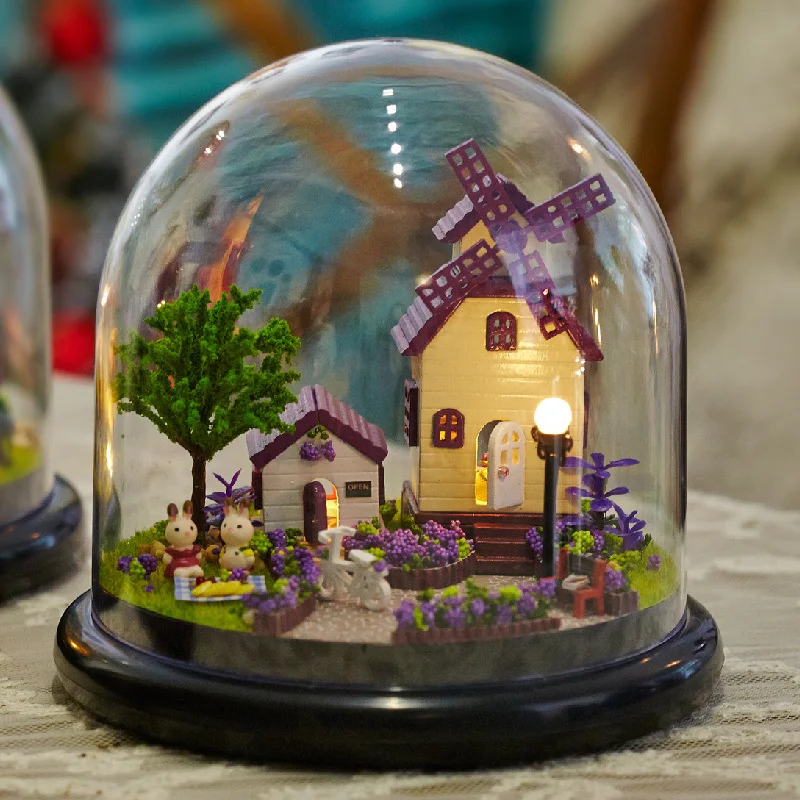 Smart Fun House Handmade Diy Cabin 3d Three-dimensional Puzzle Music Box Children's Educational Toys Girls Give Gifts