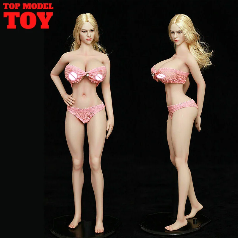 LDDOLL 1/6 Scale Girl Flexible Silicone Body 28XL Pink Pale Skin Seamless for 12