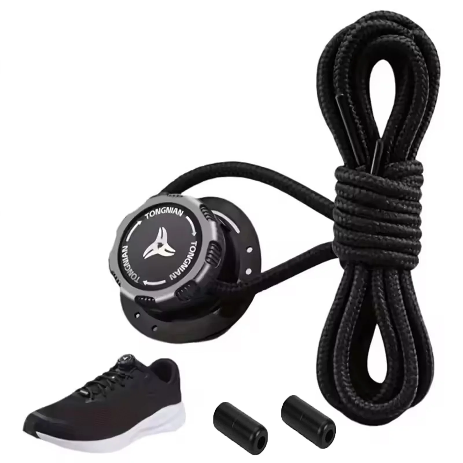 No Tie Shoelaces Rotating Button Capsule Buckle Unisex Outdoor Sports Shoes Quick Lacing System Round Lazy Laces Lock Fixed