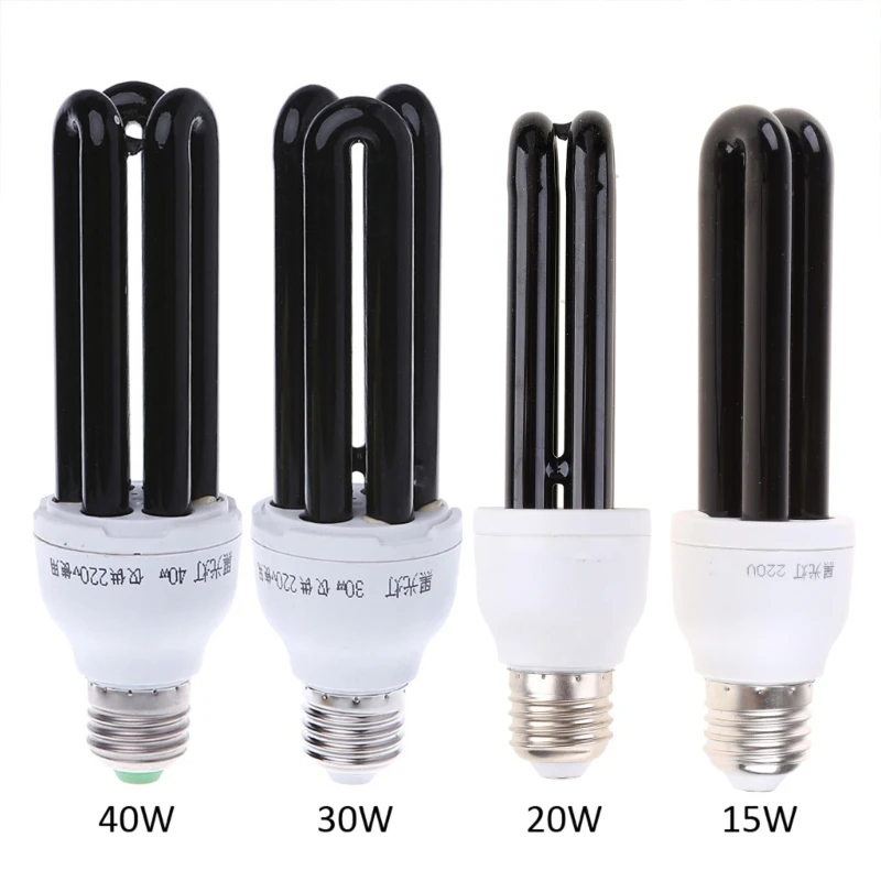 220V 15W E27 อัลตราไวโอเลตเรืองแสง Blacklight CFL หลอดไฟเปลี่ยนหลอดไฟ Dropship