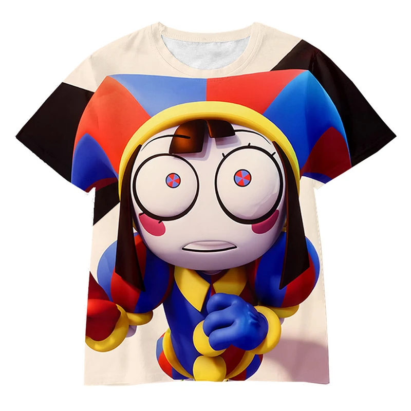 The Amazing Digital Circus 3D Printed Tshirt per Boy Girl custom Cartoon Kids t-shirt manica corta Fashion Boys Tops Girls