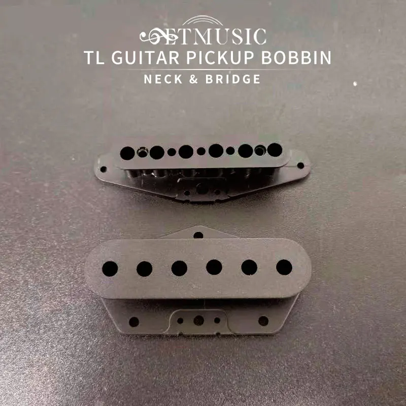 2PC Electric Guitar Pickup Bobbin for TL Style Guitar Neck and Bridge Bobbin Plastic Bobbin Black