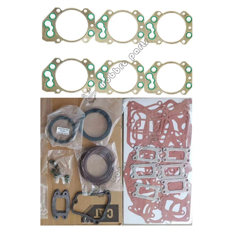 For Liebherr D926 D926TE D926TI-E Engine Full Gasket Kit With Cylinder Head Gasket Excavator Parts