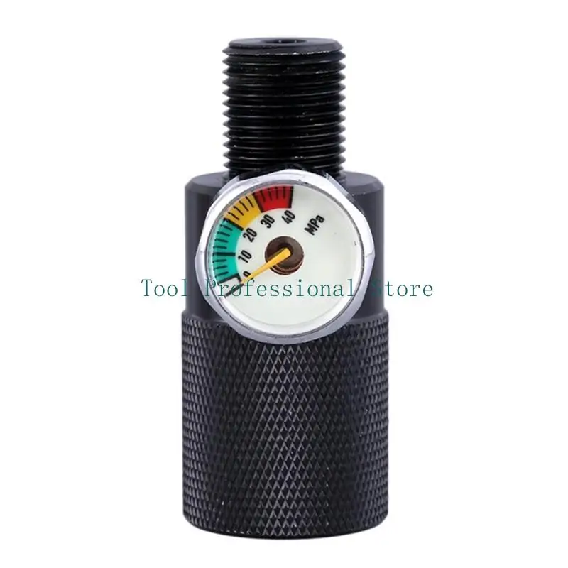 57QF Industrial Grade Inflator Adapter 40MPa with Male Head & Night Glow Pressure Gauge Quick for Fast Inflation