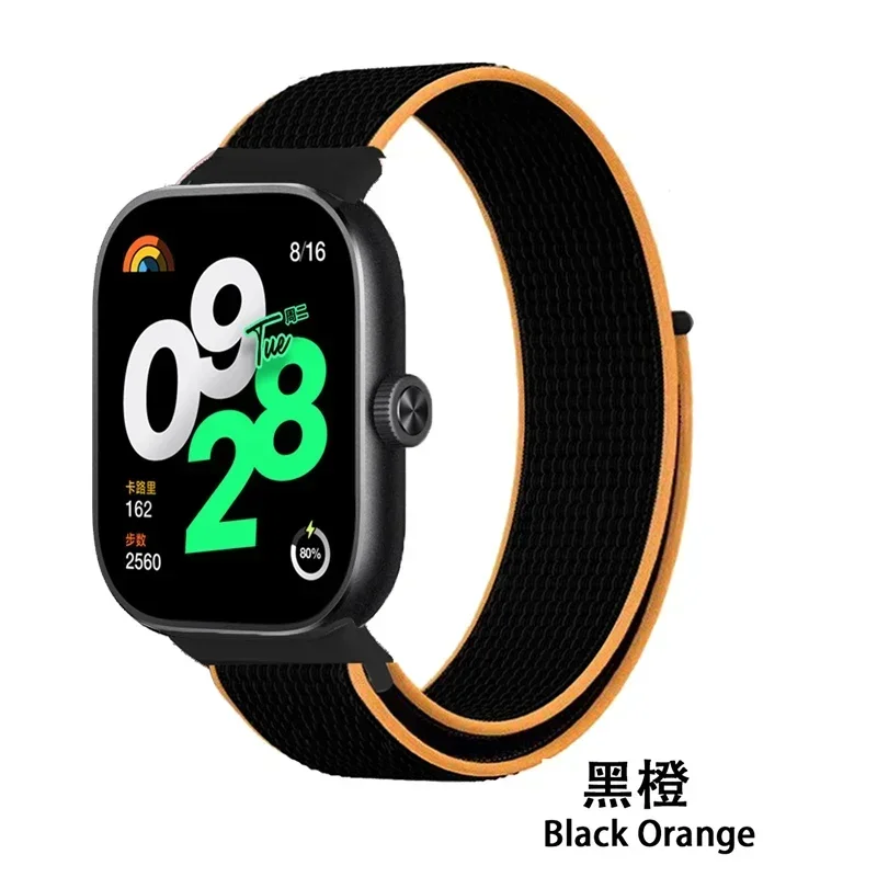 حزام حلقة من النايلون لساعة Xiaomi Redmi Watch 4 الرياضية المريحة القابلة للتنفس Correa لملحقات حزام Xiaomi Mi Band 9/8 Pro