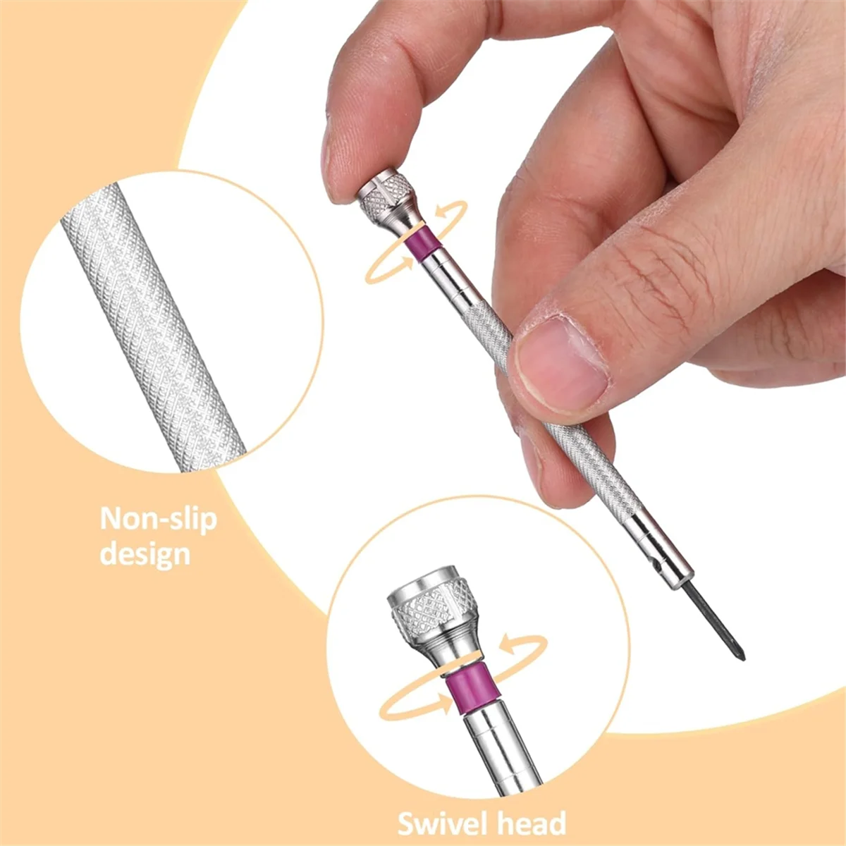 ELBA_8-Piece Precision Screwdriver Set, Watch Repair Screwdriver Set, Screwdriver Set for Glasses Repair, Electronics Repair