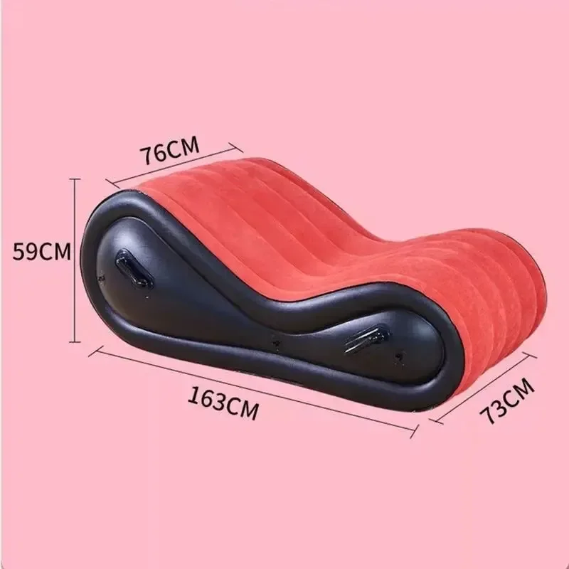 Sexy Inflatable Bed Sofa For Travel Beach Beds Chaise Fold Bedroom Furniture ArmChair PVC Leather Bed Frames Outdoor Recliner