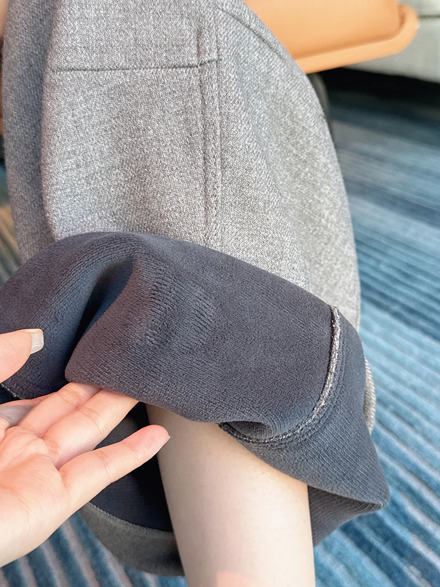 Pantalones Casuales de Pierna Ancha Thiened Fce, Cintura Elástica, Estilo Holgado, Pantalones Largos Cómodos de Cintura Alta