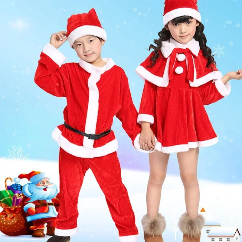 2025 Hot Christmas Toddler Kids Baby Girls Dress Ruffles Bow Long Sleeve Dresses For Girl Boy Clothes Xmas Costumes