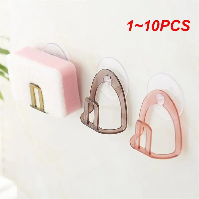 1~10PCS Suction Cup Sponge HolderSponge Drain Rack Kitchen Storage Hanger Punch Free Kitchen Tool Sink Rag Dishcloth Storage