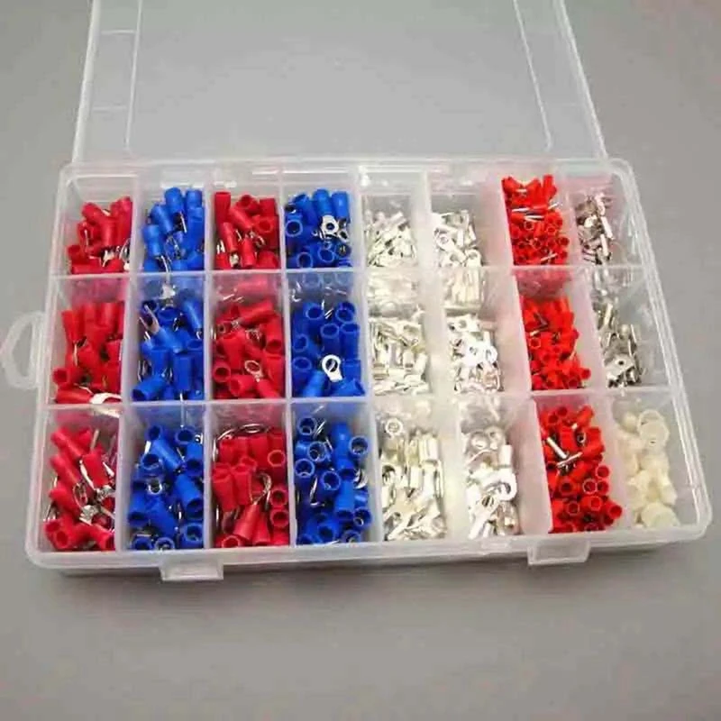 Copper Cold Crimping Terminal Block 24-In-1 Fork-Shaped End Crimping Pliers Combination Set