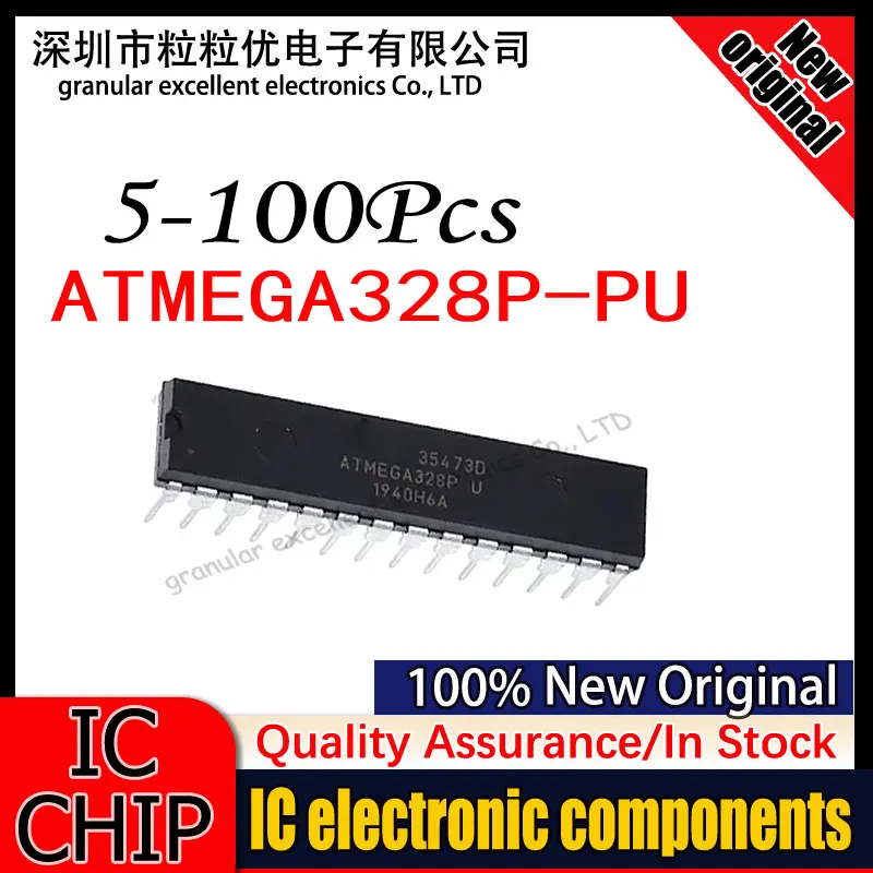 

(5-100piece)100% New Original binding ATMEGA328P-PU ATMEGA328P ATMEGA328 In stock Quality assurance 28-DIP Chipset