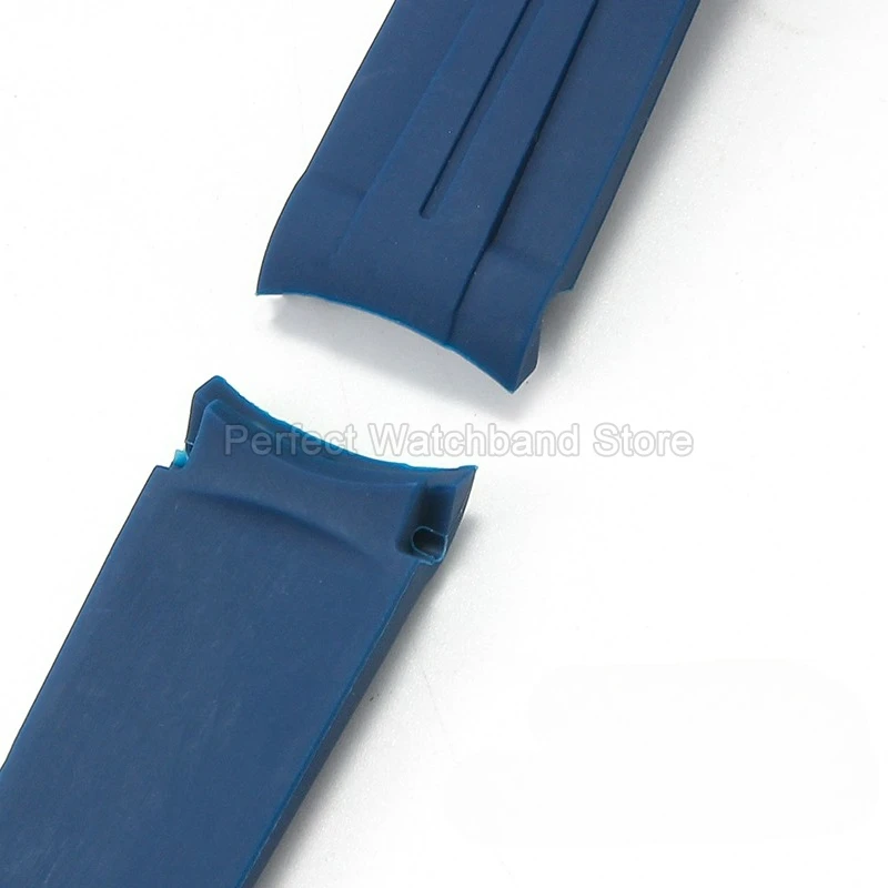 Para Rolex Snoopy marca compartida Luna y Mercury 20mm correa de reloj hebilla de aguja curva Material de silicona ligero para correa Casual