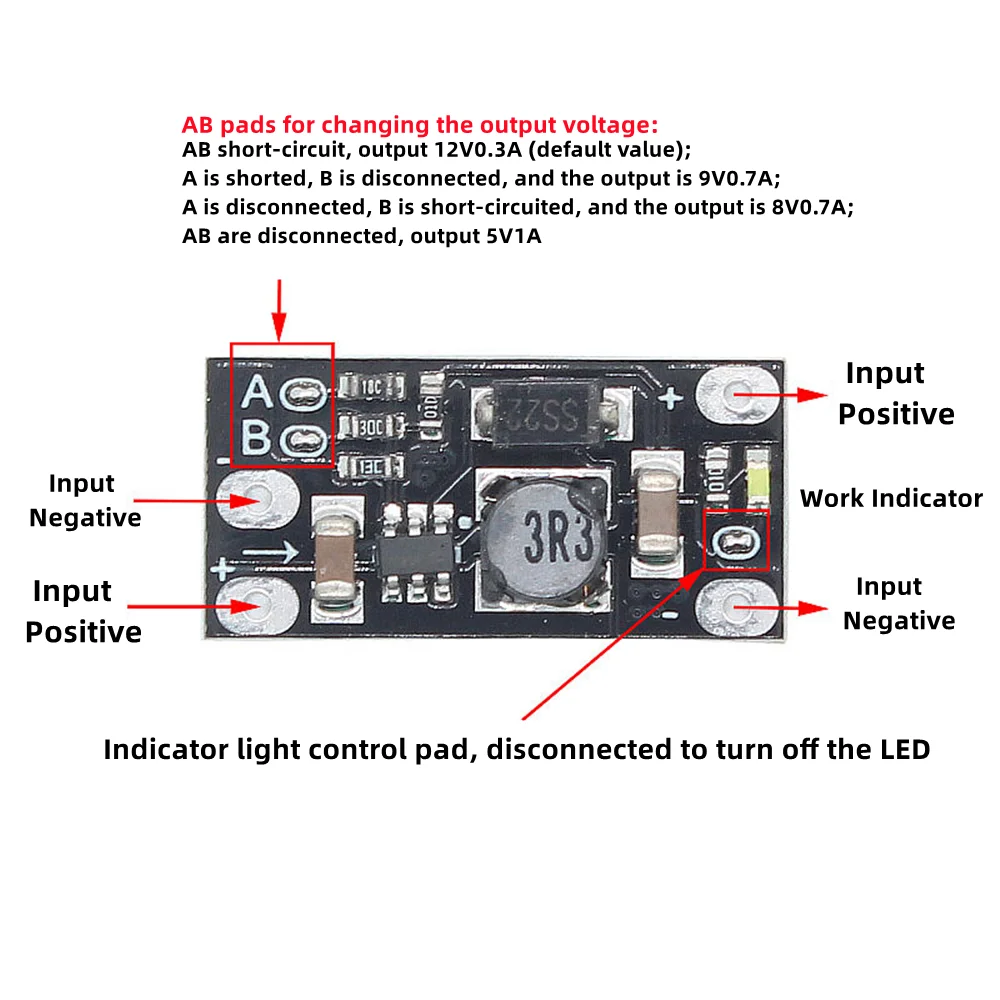 5PCS Newest Multi-Function Mini Boost Step Up Board 5V/8V/9V/12V 1.5A LED Indicator Diy Electronic Voltage Module