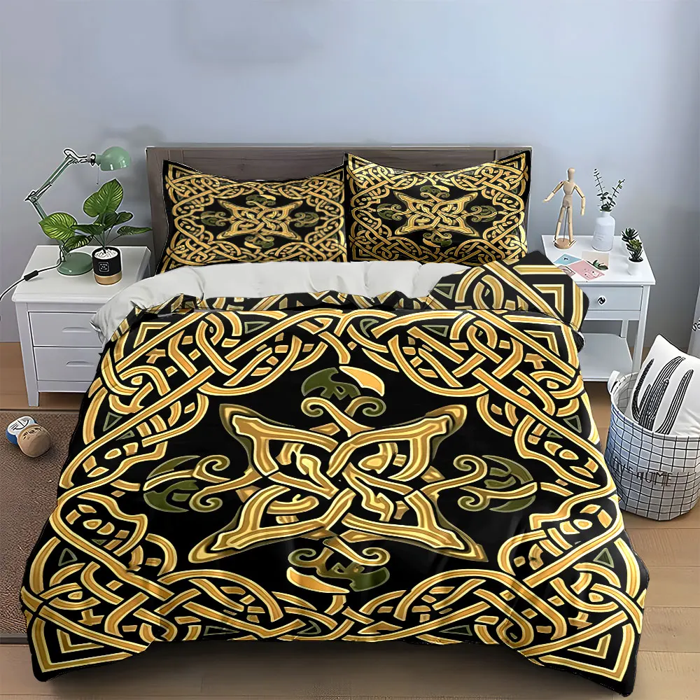 Elegant Celtic Design Set - Decor Exquisite three-piece bedding set gift for kids and adults