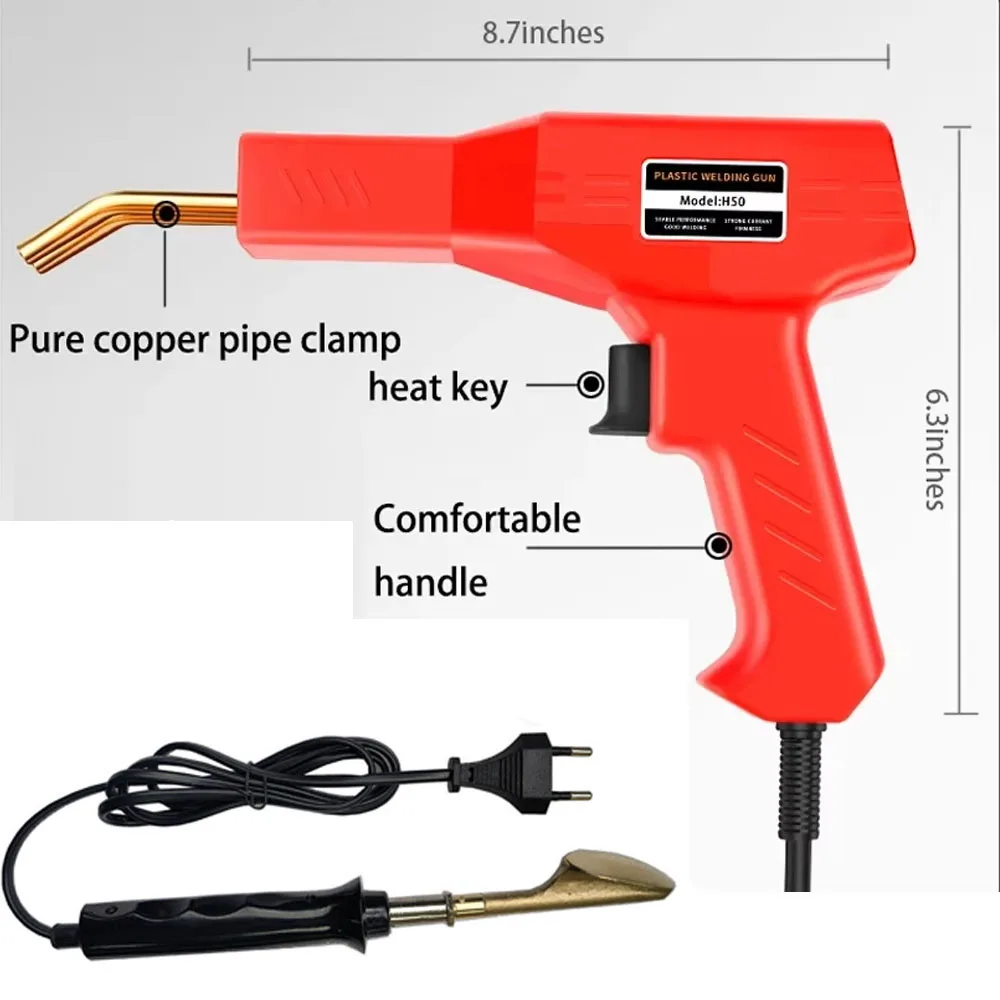 50W Plastic Welding Machine Kit Hot Stapler Welding Soldering Iron Equipment Tools Car Bumper Crack Dent Repair Hot Gun view 5