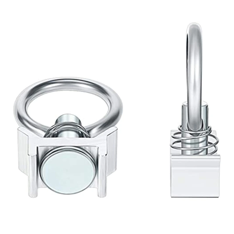 Q39F Single Fitting L-Track Stainless Steel Round Ring Aluminum Keeper