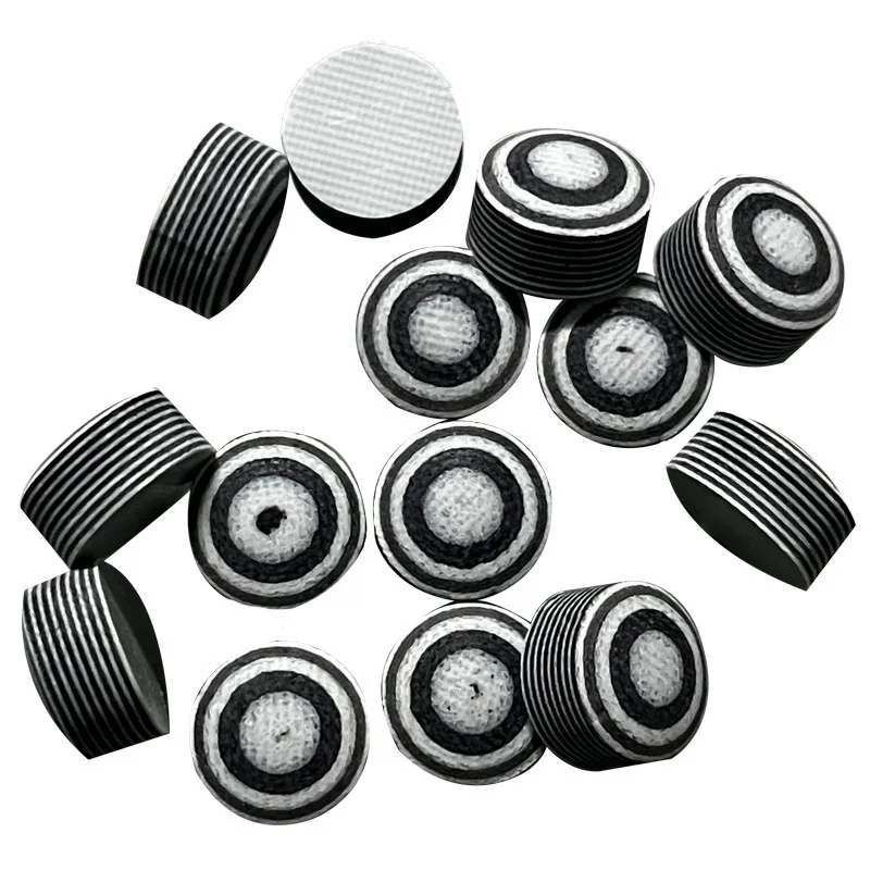 14mm Multi-layer Break Jump Cue Tips White Black Fiber Tips For Pool Game Cue Billiards Accessories Super Hard(Not Leather)